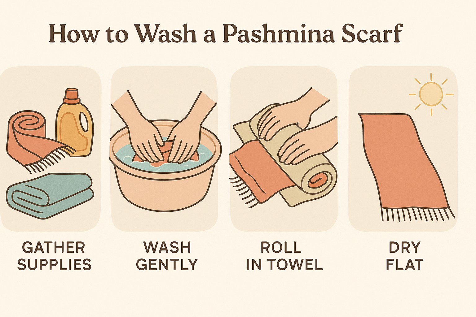 how to wash a pashmina scarf